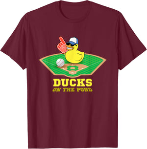 Ducks on the Pond Baseball Ducks on the Pond Baseball Sport T-Shirt - T-Shirt | Maroon