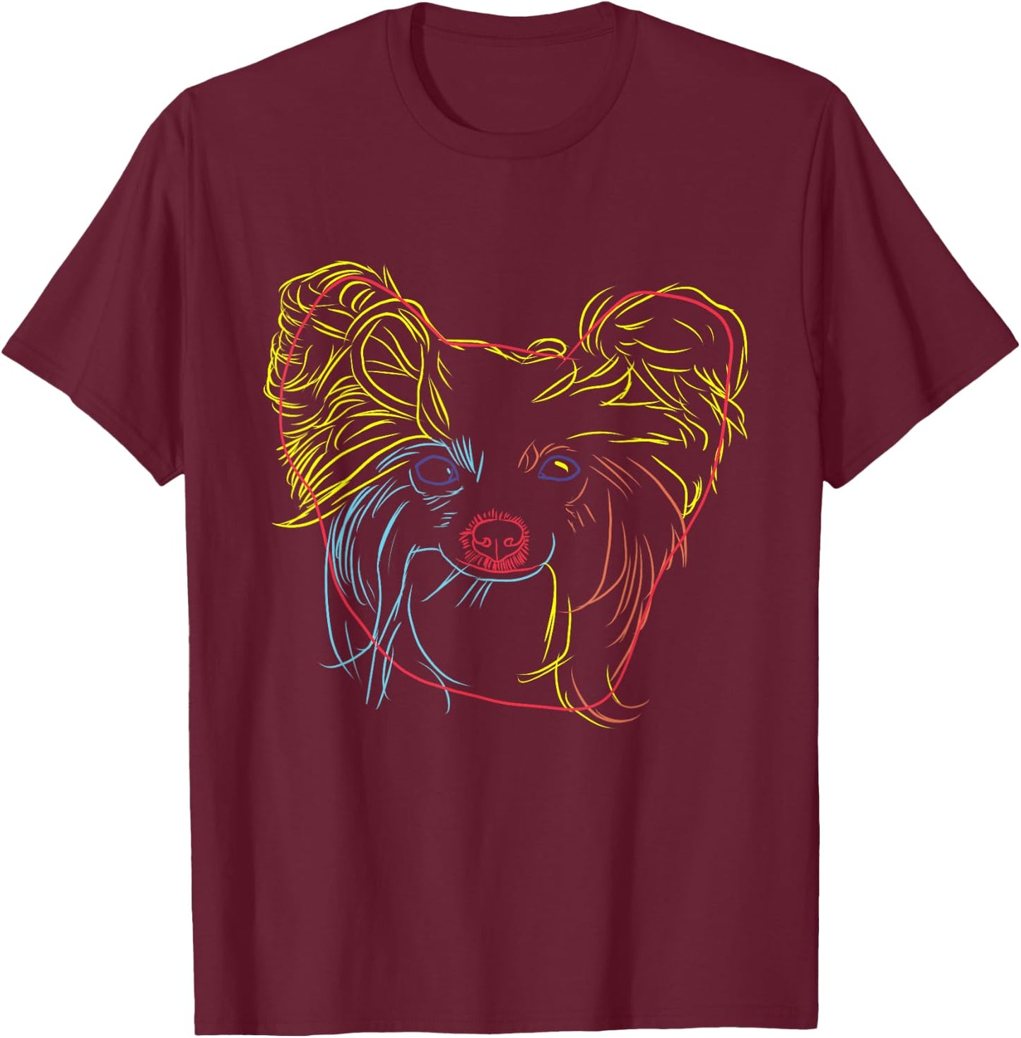 Chinese Crested Dog Women Girls Kids T-Shirt - T-Shirt | Maroon