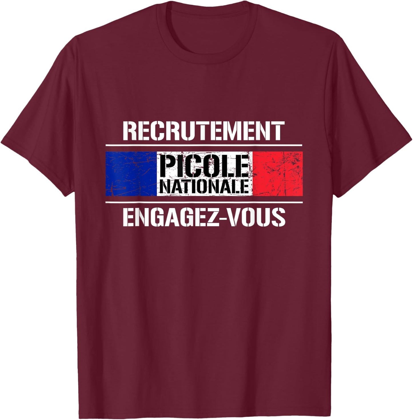 Picole Nationale Engage You Alcohol Humor , Black, S T-Shirt - T-Shirt | Maroon