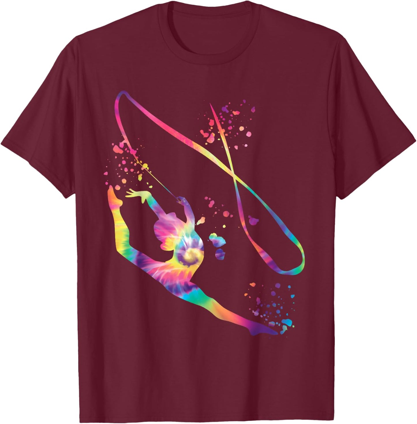 Gymnastic Gymnastics for Girls and Children, black T-Shirt - T-Shirt | Maroon