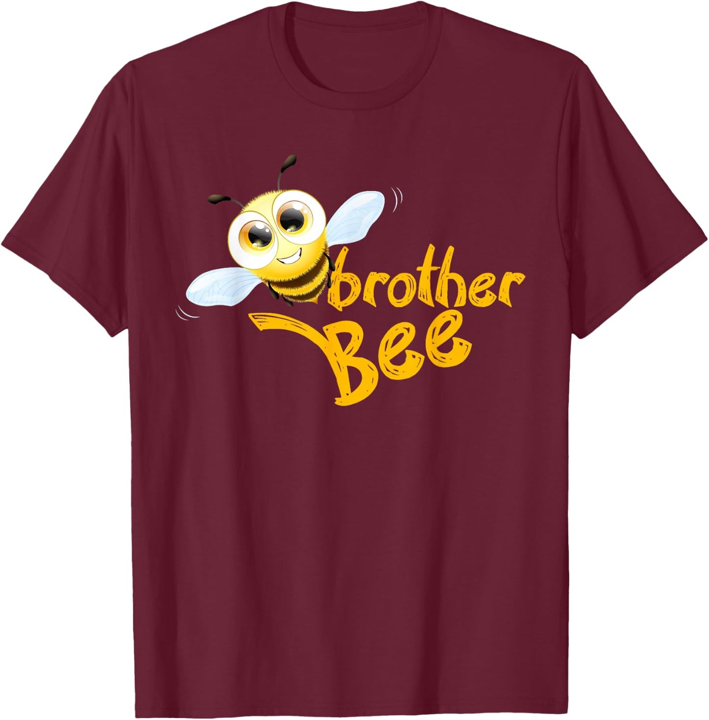 Brother Bee Family Matching Bro Present Brother Bee T-Shirt - T-Shirt | Maroon