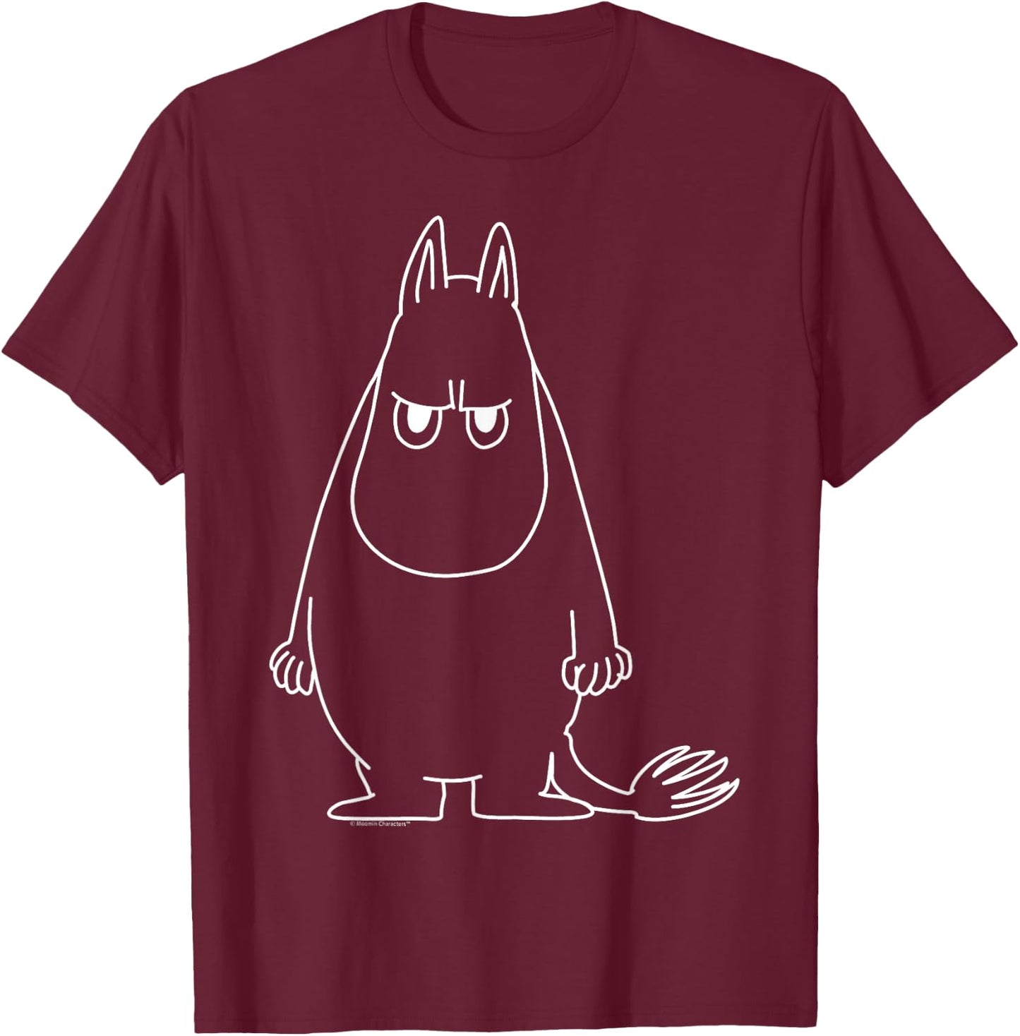 Moomin Angry Moomintroll , black T-Shirt - T-Shirt | Maroon