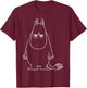Moomin Angry Moomintroll , black T-Shirt - T-Shirt | Maroon