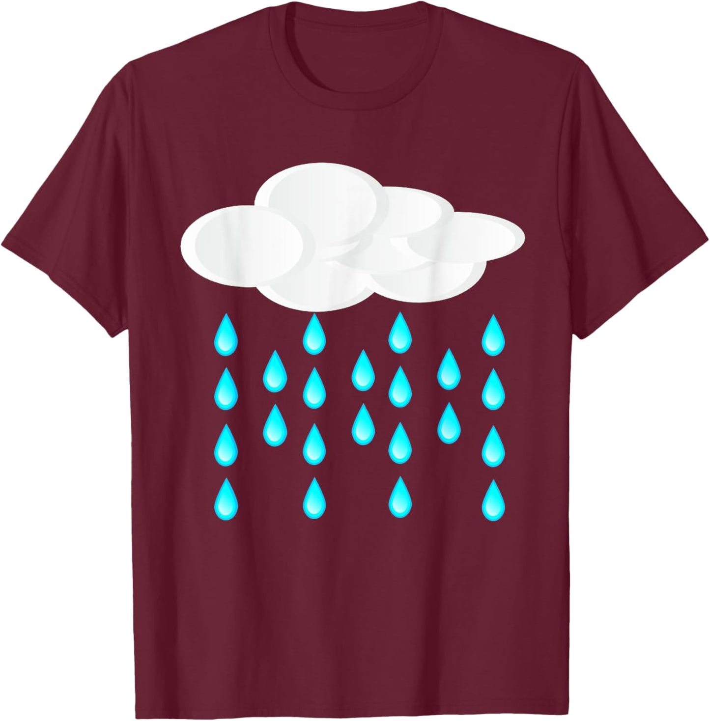 Rain Cloud Costume Shower Rainbow Sun Thunder T-Shirt - T-Shirt | Maroon