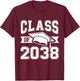 Class of 2038 Grow with me Boys Girls Kids Graduation 2038 T-Shirt - T-Shirt | Maroon
