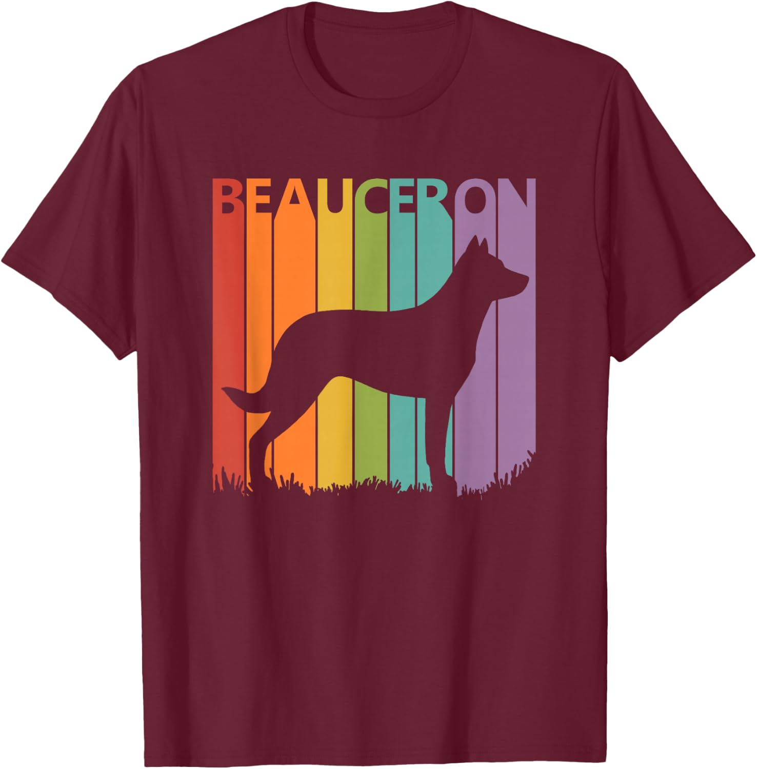 Beauceron Shirt - Funny Dog Lover Gift T-Shirt - T-Shirt | Maroon