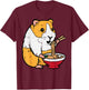 Guinea Pig Ramen Kawaii Cavy Anime Japanese Men Kids Women T-Shirt - T-Shirt | Maroon
