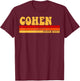 COHEN Name Personalized Idea Men Retro Vintage COHEN T-Shirt - T-Shirt | Maroon