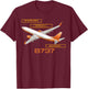 B737 Jet Airplane! Aviation Airplane T-Shirt - T-Shirt | Maroon