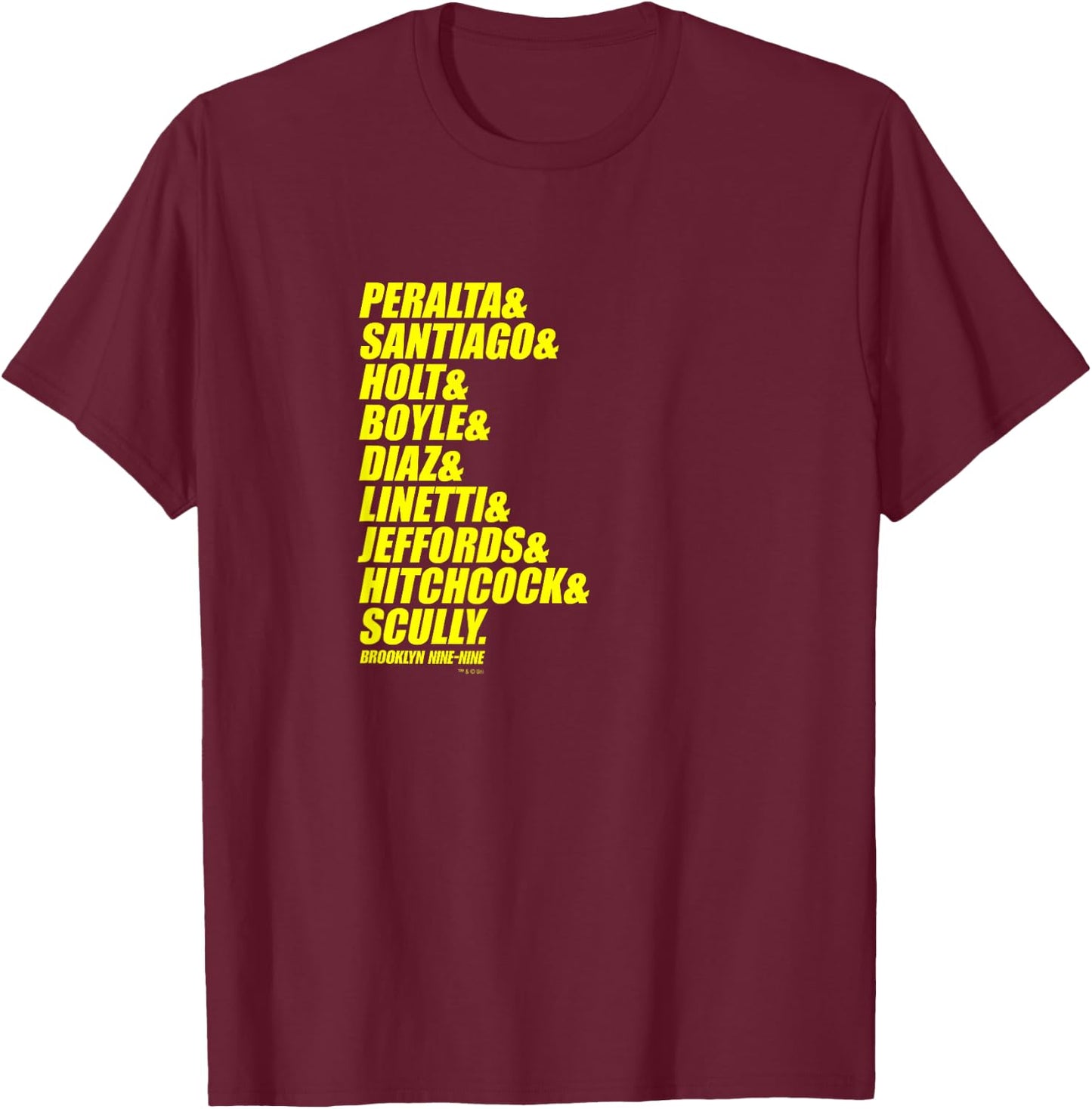 Brooklyn Nine-Nine Ampersand T-Shirt - T-Shirt | Maroon
