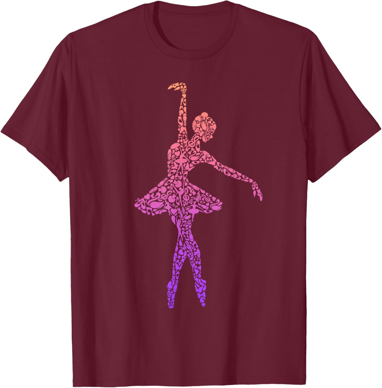Balletttänzerin Ballerina Tanzen Mädchen Ballett Tänzerin T-Shirt - T-Shirt | Maroon