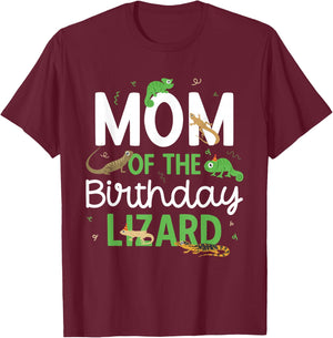 Children's Reptile Lizard Birthday T-Shirt - T-Shirt | Maroon
