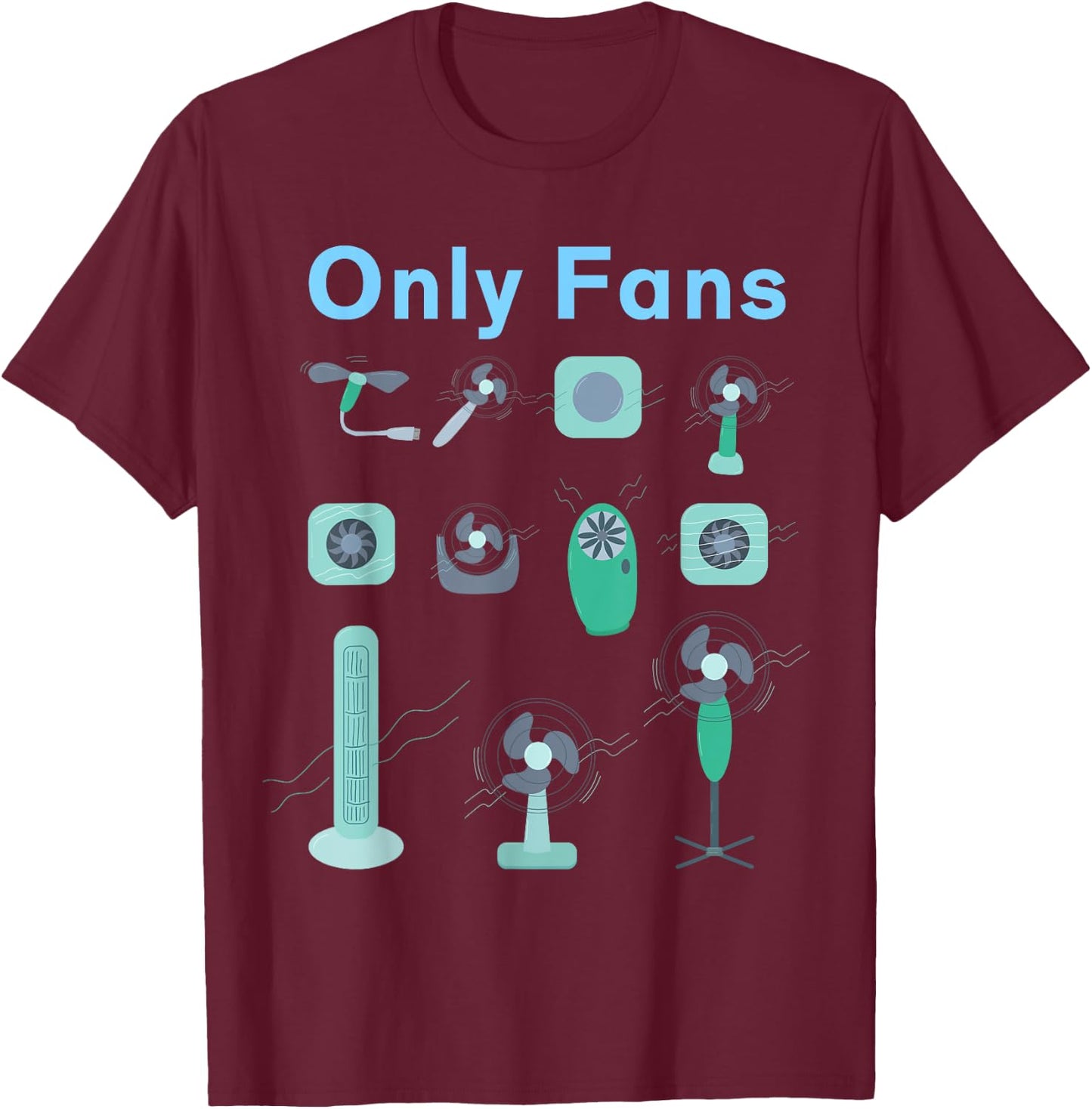 Only fans , Black, S T-Shirt - T-Shirt | Maroon
