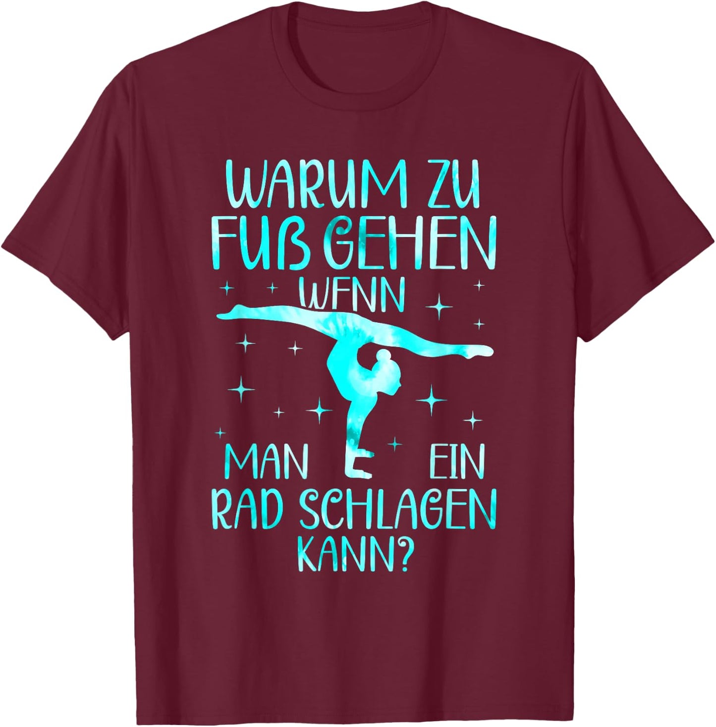 Artistic Gymnastics Gymnastics Gymnastics Gymnast Girl's , black T-Shirt - T-Shirt | Maroon