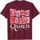 Girl Game Night Daughter Family Board Game Night T-Shirt - T-Shirt | Maroon