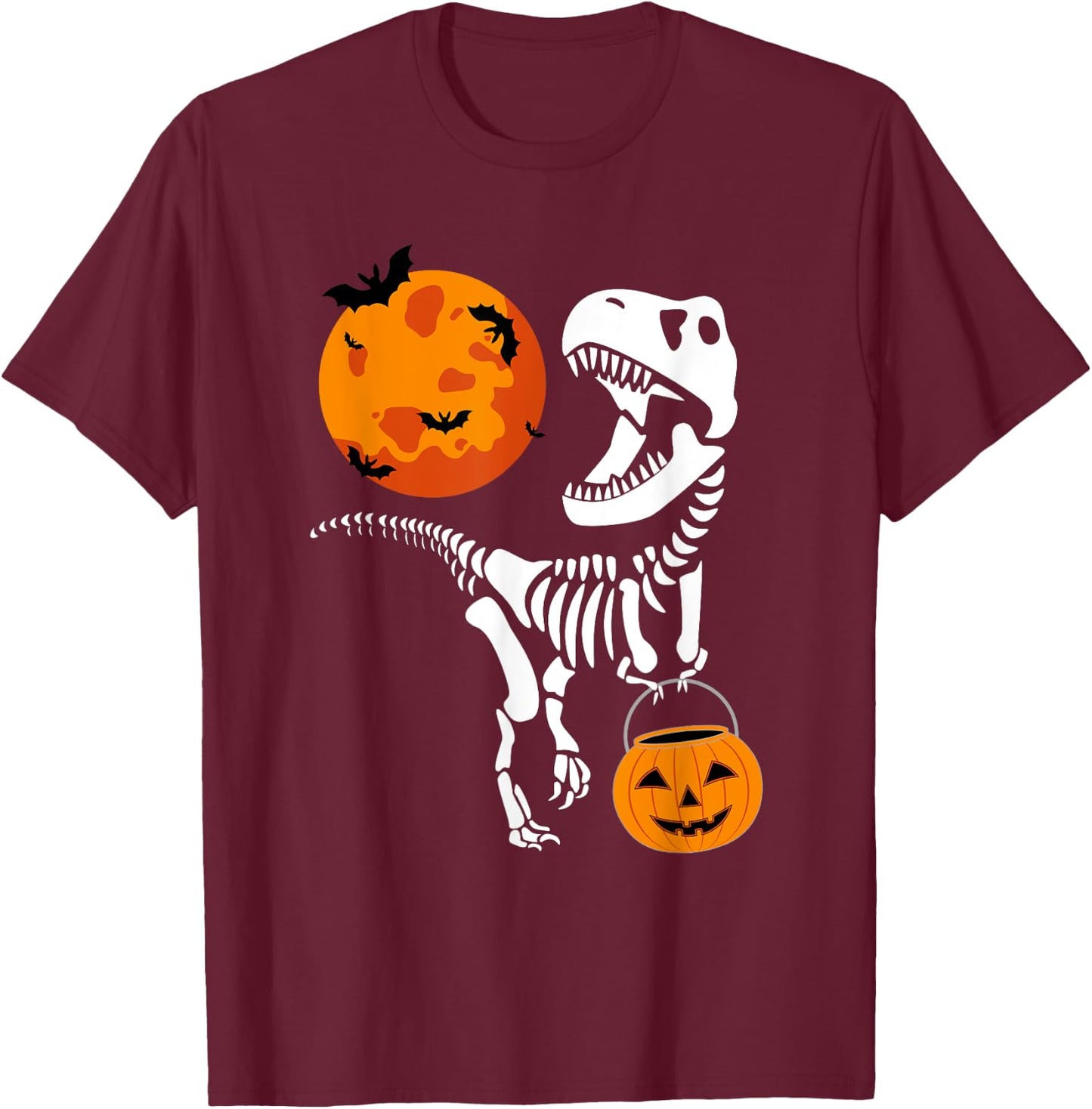 Dinosaur Halloween Shirt Boys Men Kids Toddler Funny T Rex T-Shirt - T-Shirt | Maroon