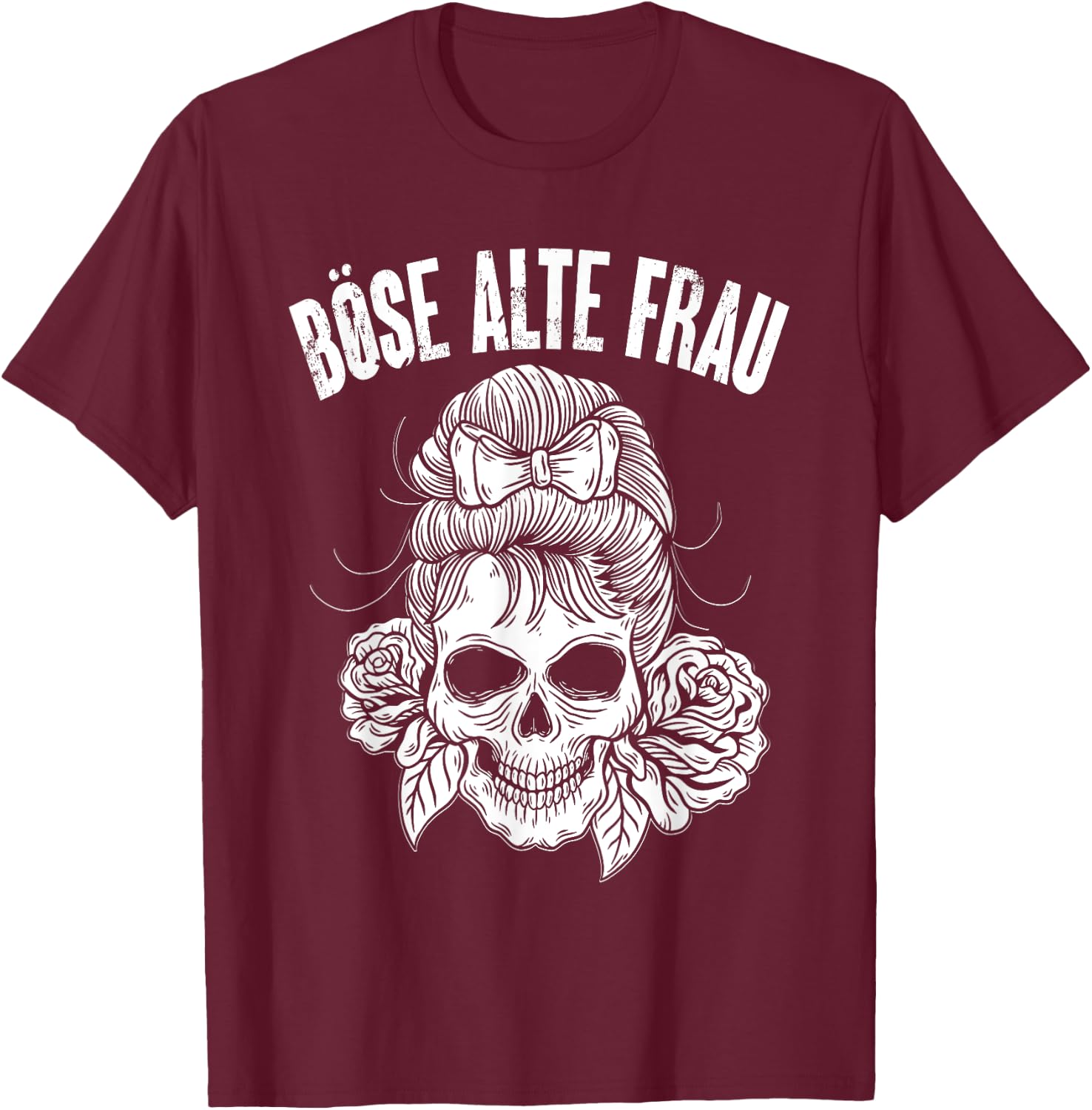 Böse Alte Frau T-Shirt - T-Shirt | Maroon