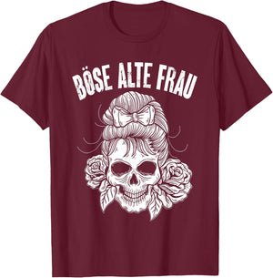 Böse Alte Frau T-Shirt - T-Shirt | Maroon