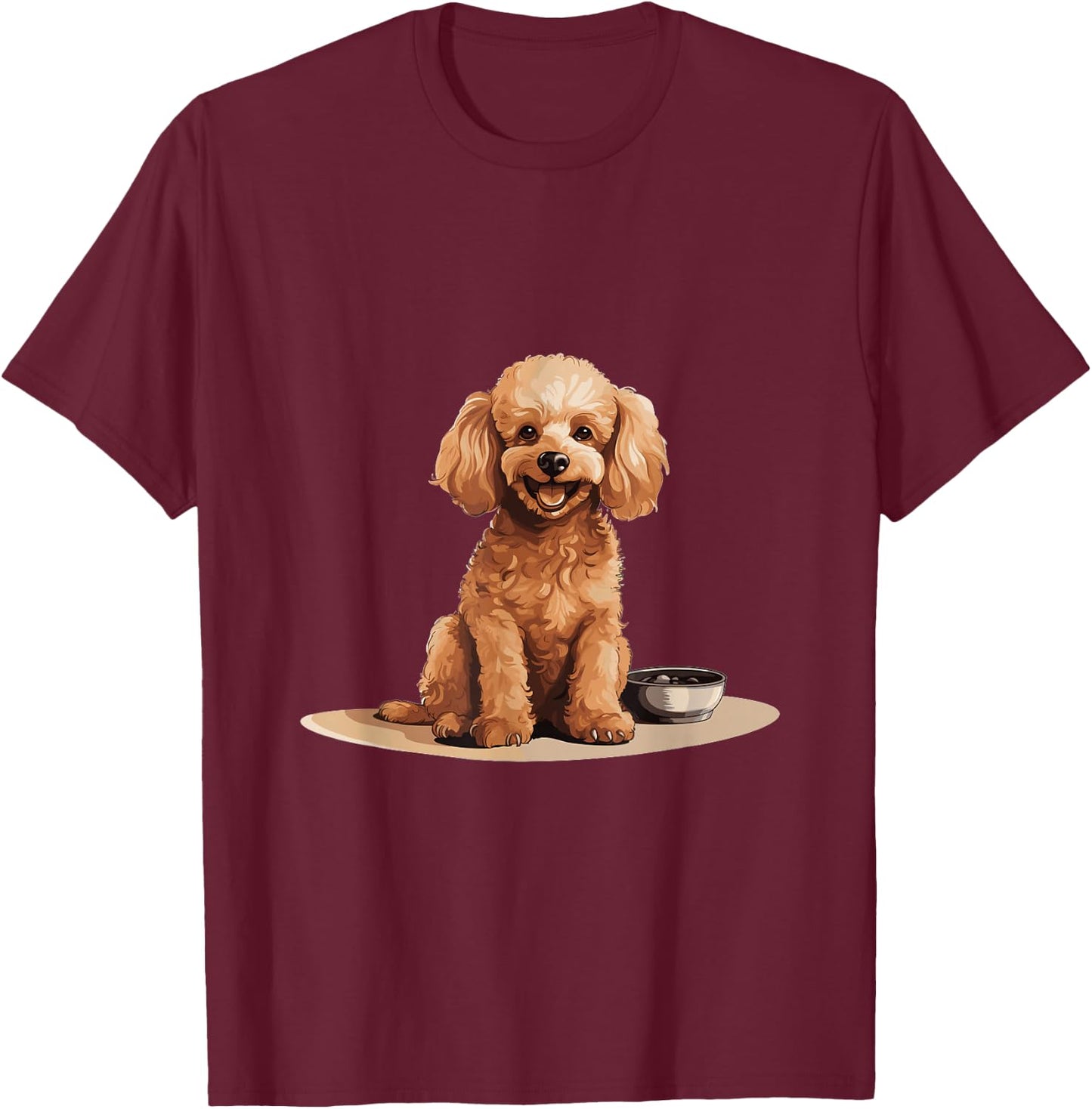 Toy Poodle Dog Breed Pet Cute Graphic T-Shirt - T-Shirt | Maroon