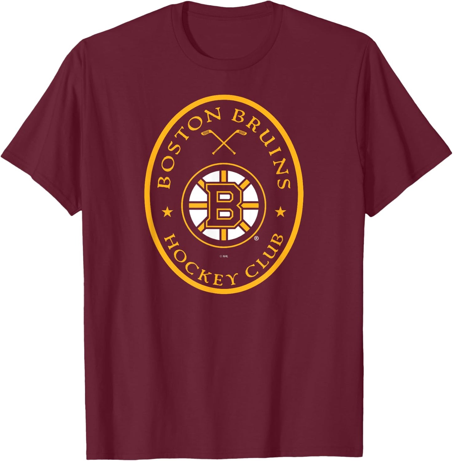 Boston Bruins Iconic Black Officially Licensed T-Shirt - T-Shirt | Maroon