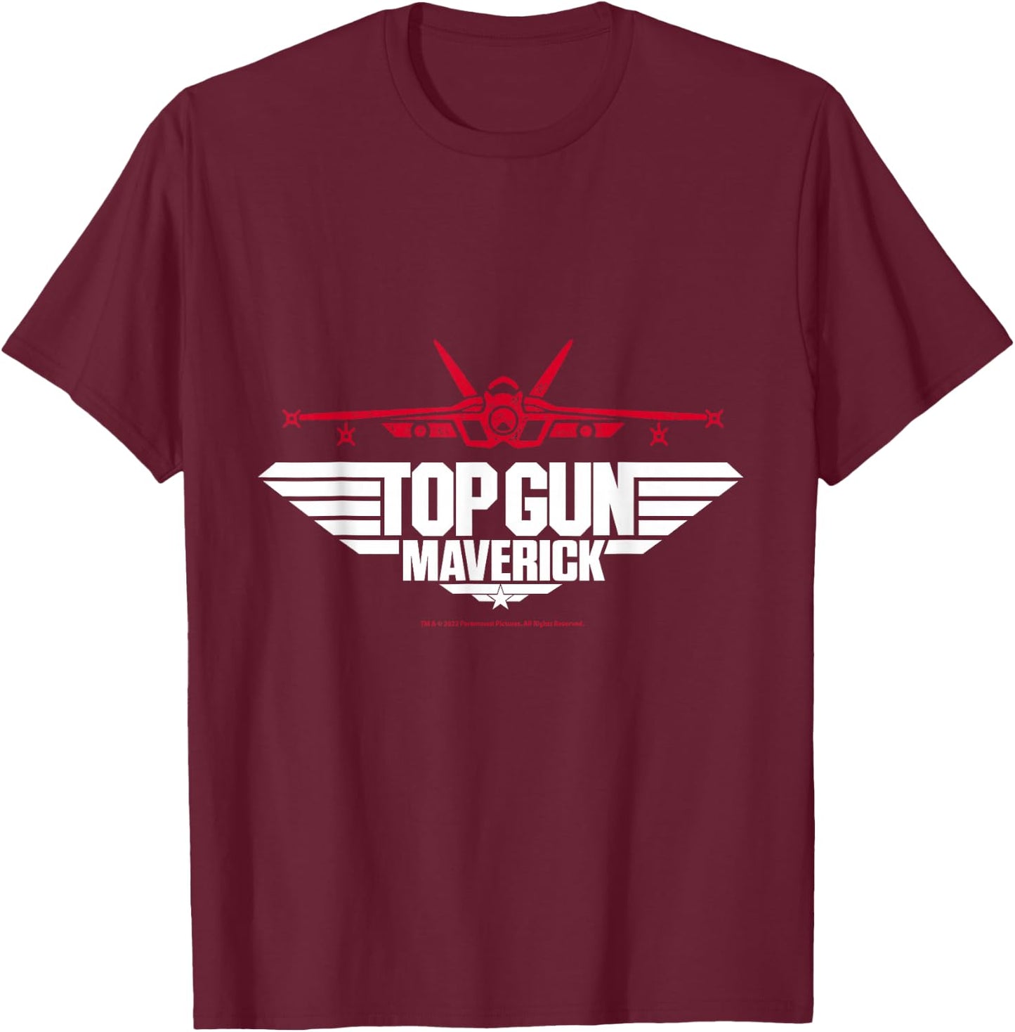 Top Gun Maverick Kampfjet T-Shirt - T-Shirt | Maroon