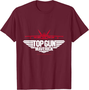 Top Gun Maverick Kampfjet T-Shirt - T-Shirt | Maroon