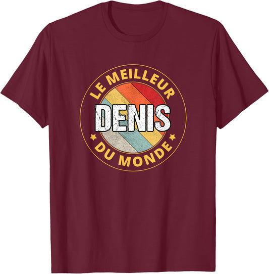 Denis , Black, S T-Shirt - T-Shirt | Maroon