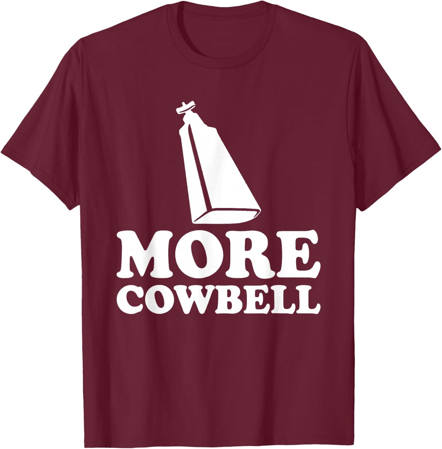 More Cowbell Vintage Sketch Comedy Funny Drummer T-Shirt - T-Shirt | Maroon