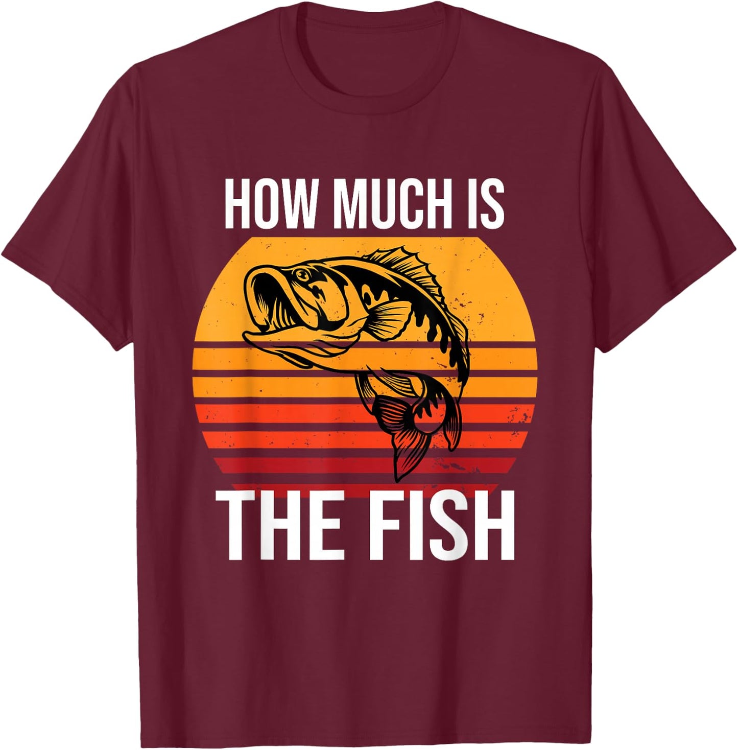 How much is the Fish , black T-Shirt - T-Shirt | Maroon