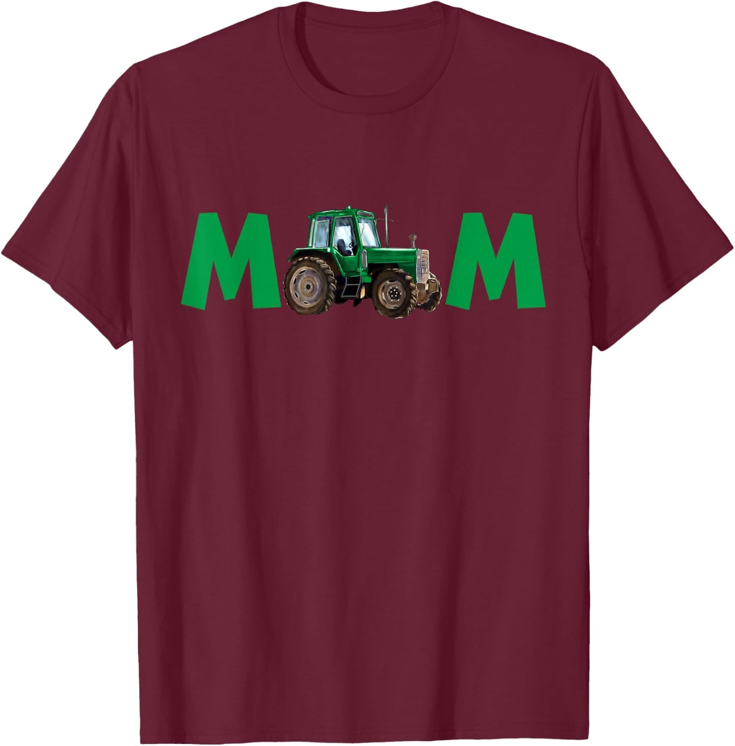Mama Mom Of The Birthday Boy Farm Tractor Family Matching T-Shirt - T-Shirt | Maroon