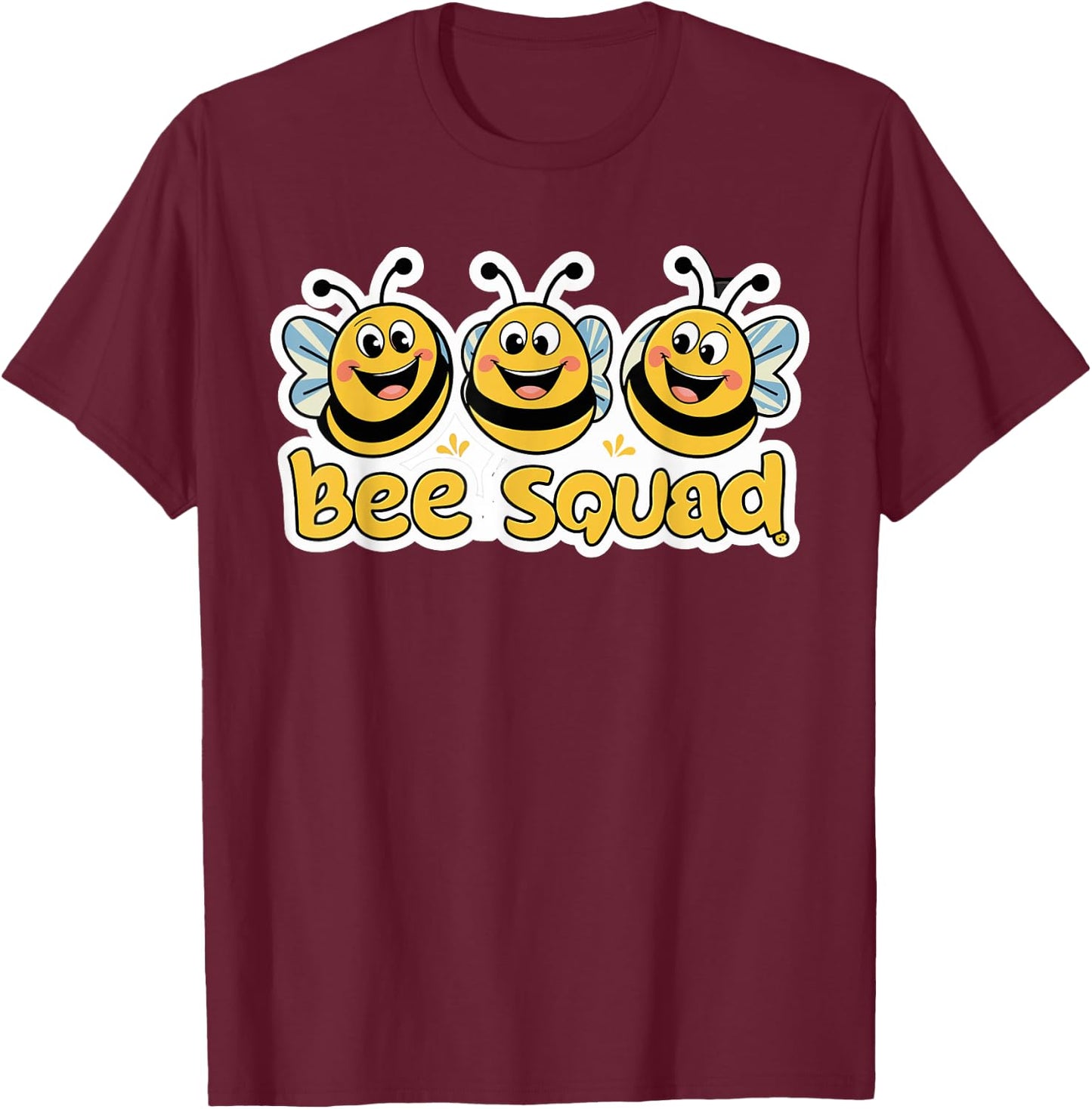 Bee Squad Design for Bee Lover Stuff | Kids Bee T-Shirt - T-Shirt | Maroon