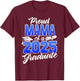 Proud Mama Of A 2025 Graduate Class of 2025 Graduation T-Shirt - T-Shirt | Maroon