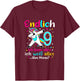 9th Birthday Girl 9 Years Old , black T-Shirt - T-Shirt | Maroon