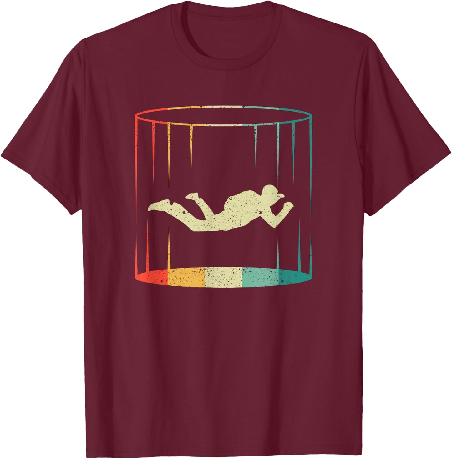 Bodyflying Wind Tunnel Indoor Skydiving Lover Tunnel Flight , black T-Shirt - T-Shirt | Maroon