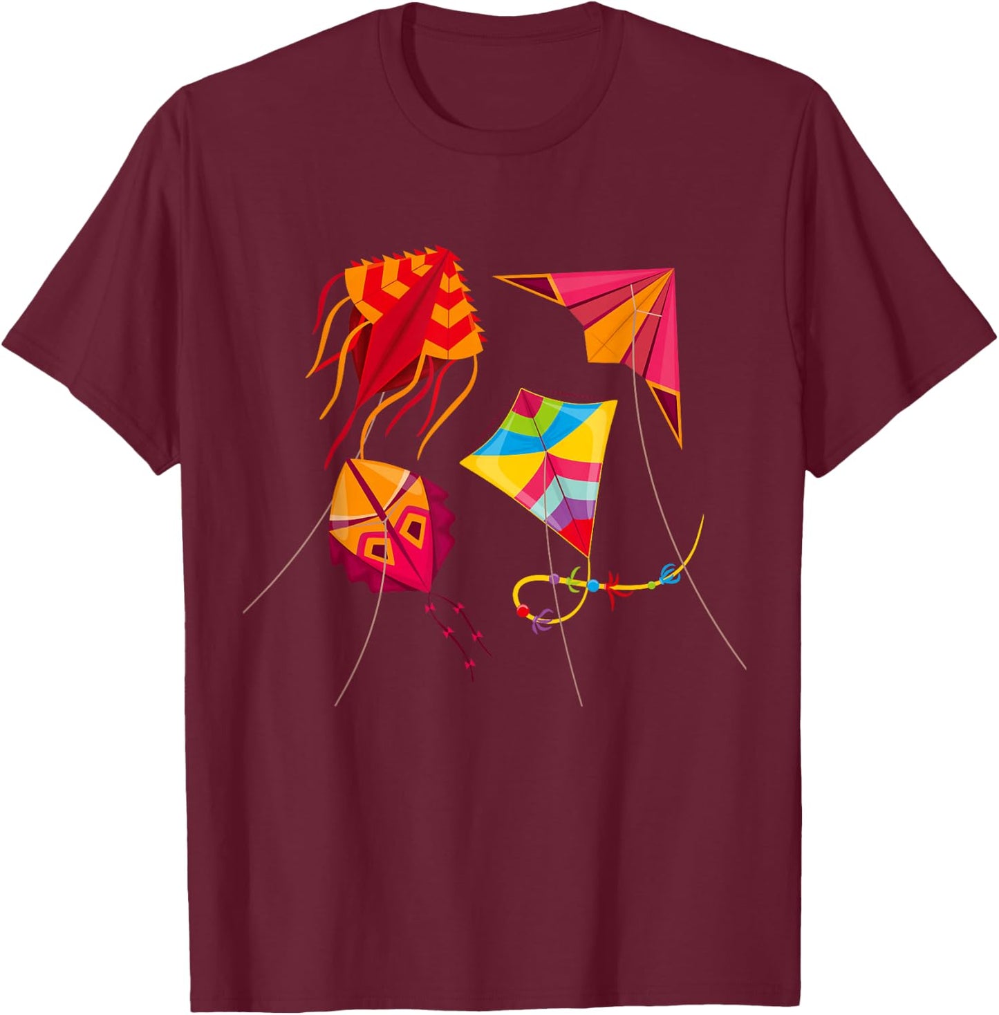 Kite Flying Kite Flyer Flying Wind Kites T-Shirt - T-Shirt | Maroon