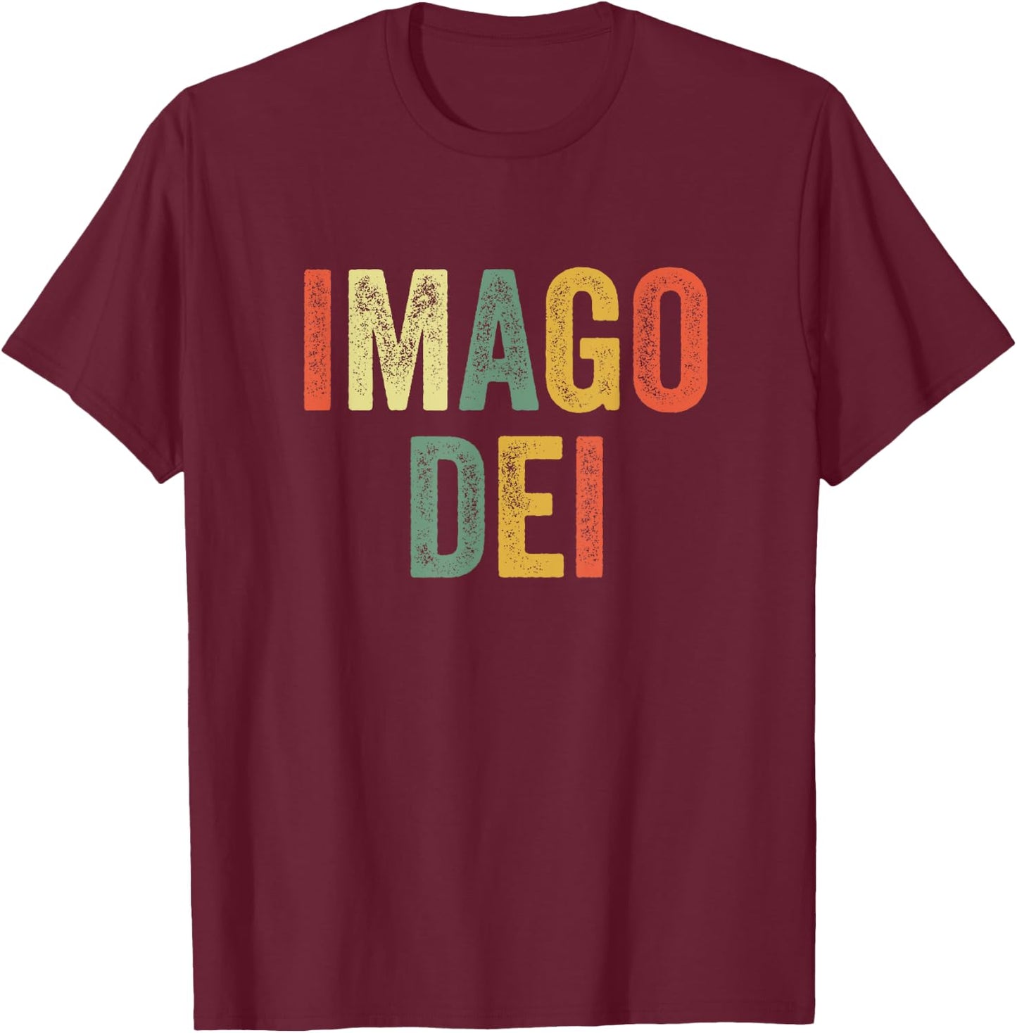 Imago Dei Image Of God Follower Genesis Creation Bible Verse T-Shirt - T-Shirt | Maroon