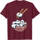 Japanese Panda Bears Ramen Noodle Bowl T-Shirt - T-Shirt | Maroon
