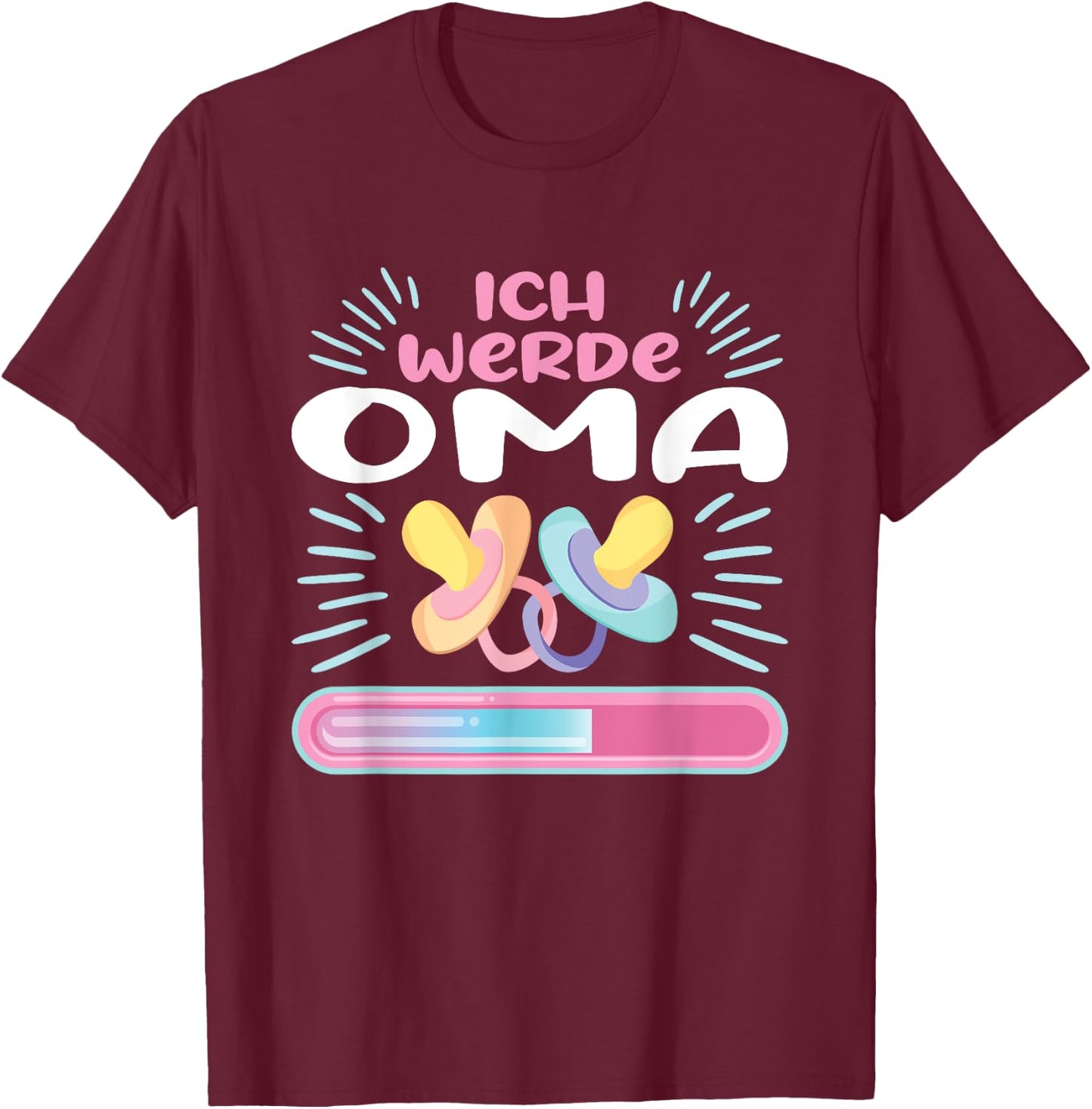Schwangerschaft Verkünden Ich Werde Oma T-Shirt - T-Shirt | Maroon