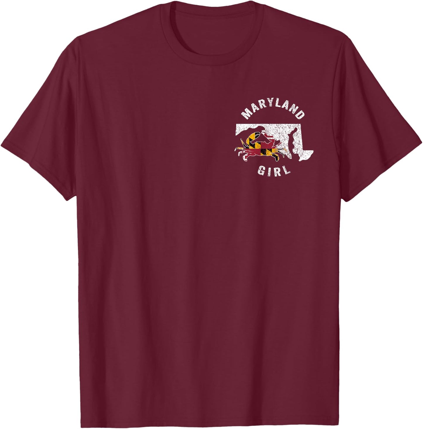 Maryland Girl Maryland Crab Maryland Blue Crab Crabbing T-Shirt - T-Shirt | Maroon