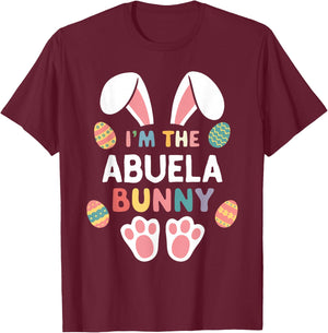 I'm The Abuela Bunny Easter Matching Family T-Shirt - T-Shirt | Maroon