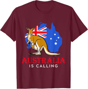Australien ruft süße Känguru-Outback-Kängurus T-Shirt - T-Shirt | Maroon