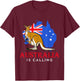 Australien ruft süße Känguru-Outback-Kängurus T-Shirt - T-Shirt | Maroon