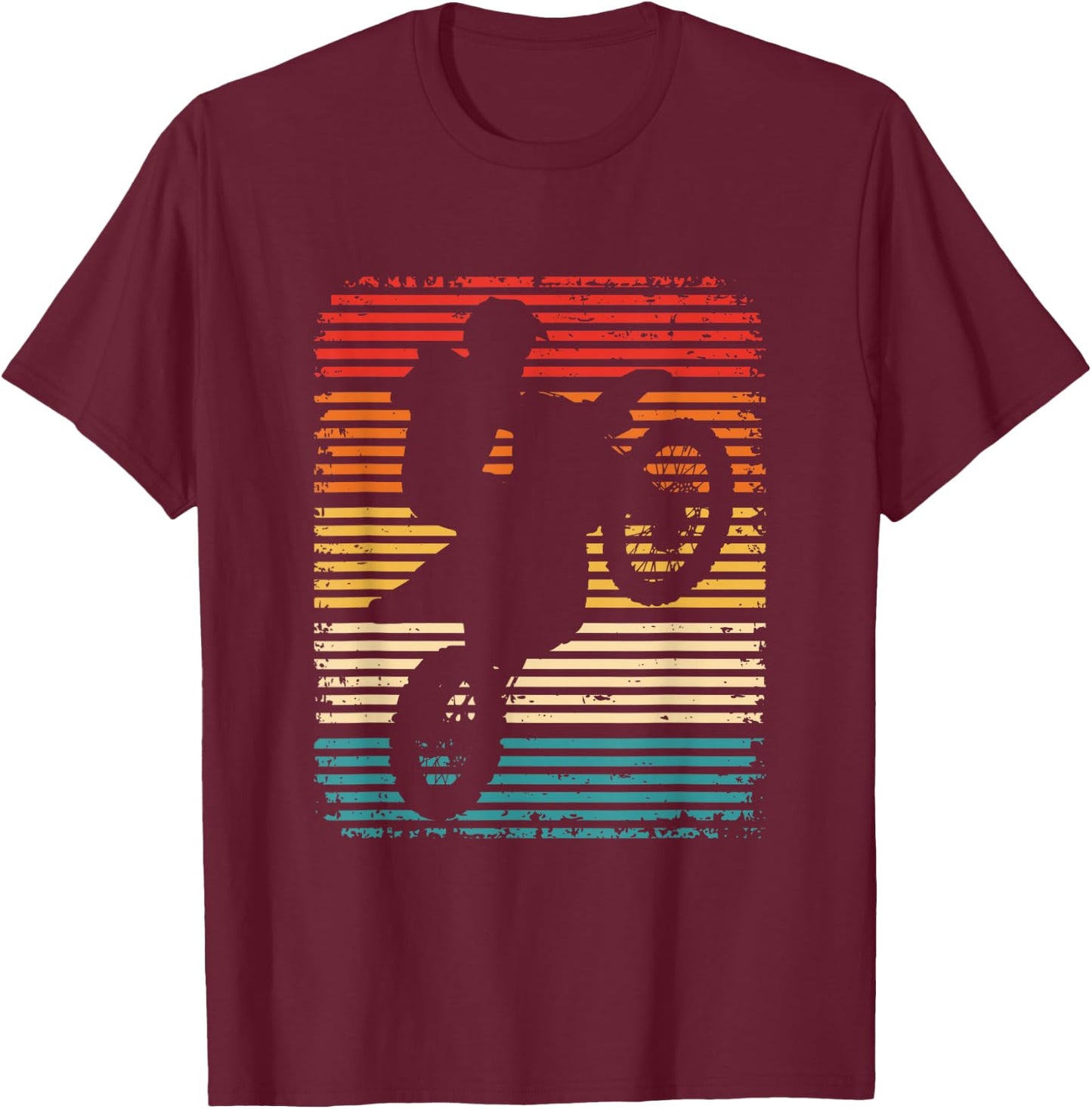 Dirt Bike Enduro Kids Boys Supermoto Motocross , black T-Shirt - T-Shirt | Maroon