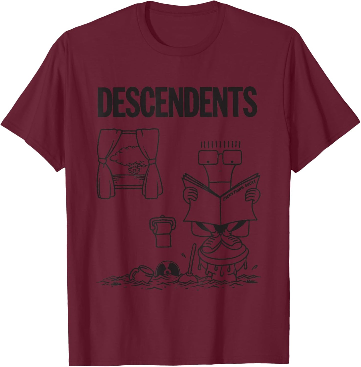 Descendents - Official Merchandise - Everything Sucks T-Shirt - T-Shirt | Maroon