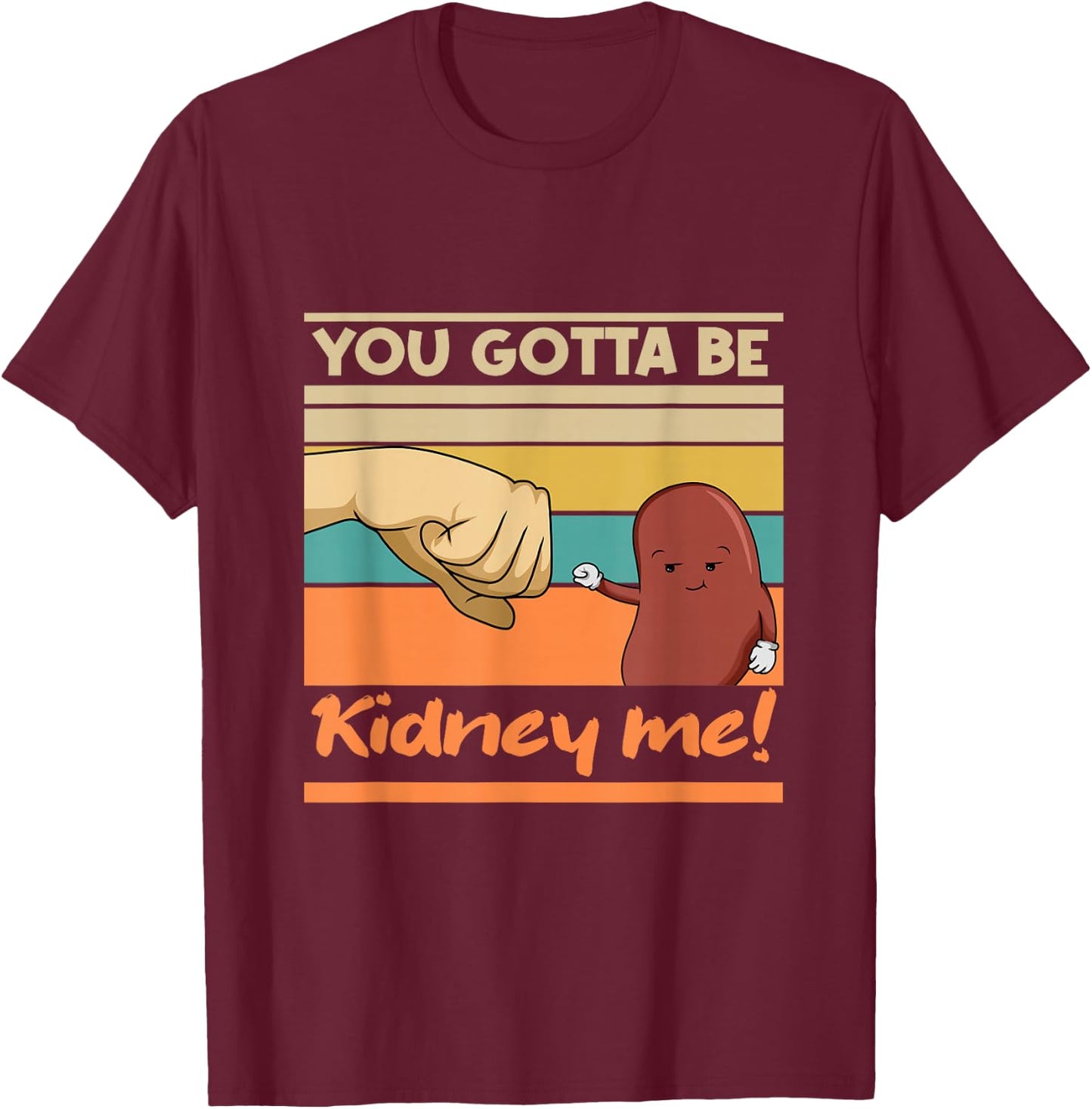 Organ Donation Funny Pun for Kidney Donors - , Black, Small, Short Sleeve, Classic Fit T-Shirt - T-Shirt | Maroon