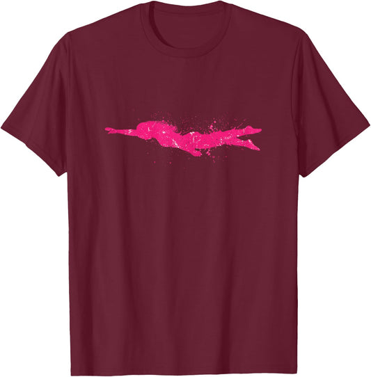 Swimmer Splash Swimming Teacher Water Sports Women's Girls' , black T-Shirt - T-Shirt | Maroon