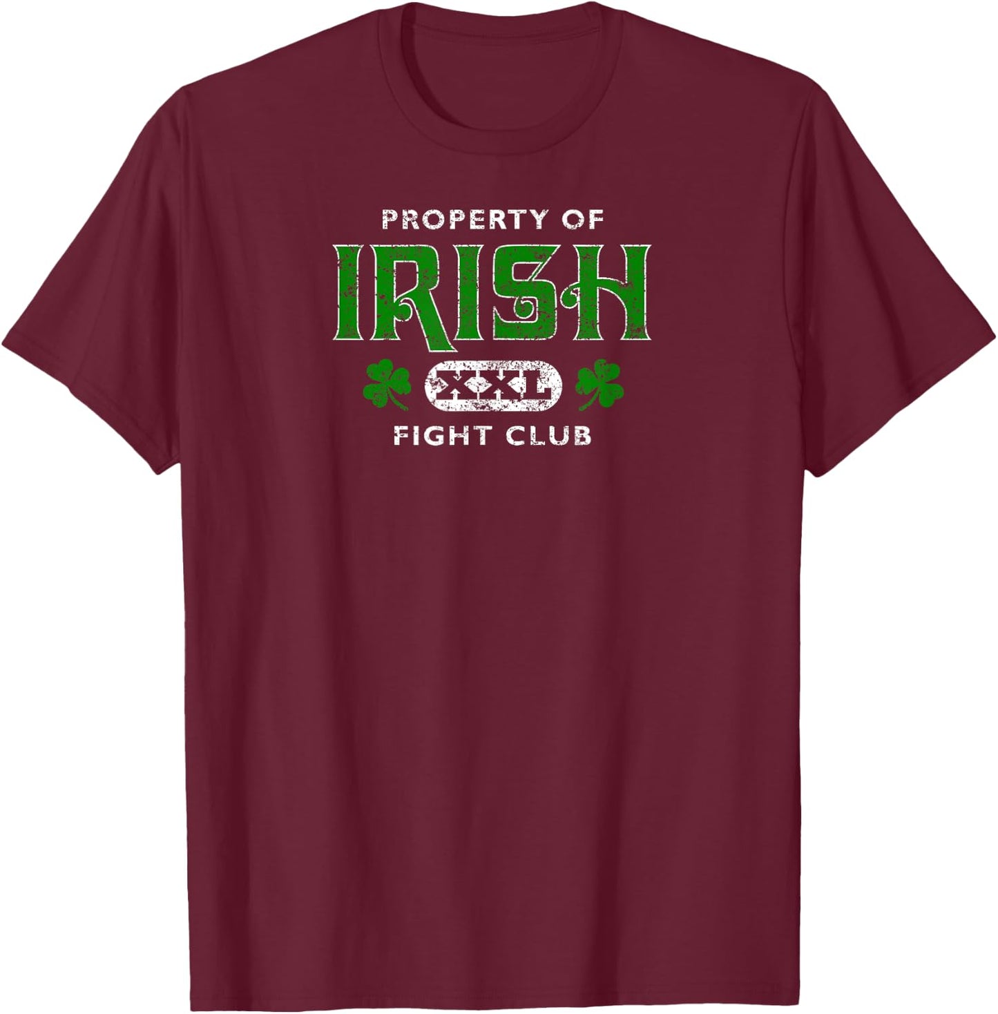 Property of Irish Fight Club XXL T-Shirt - T-Shirt | Maroon