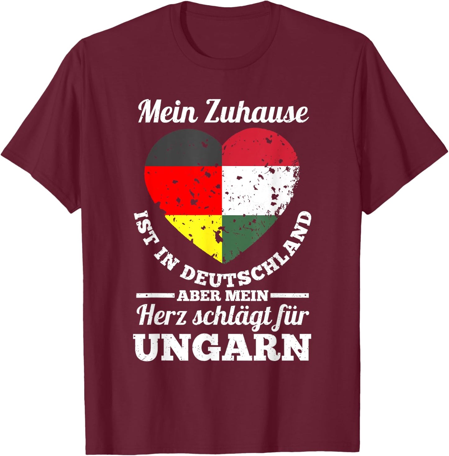 Magyaren Deutschland Ungarn T-Shirt - T-Shirt | Maroon