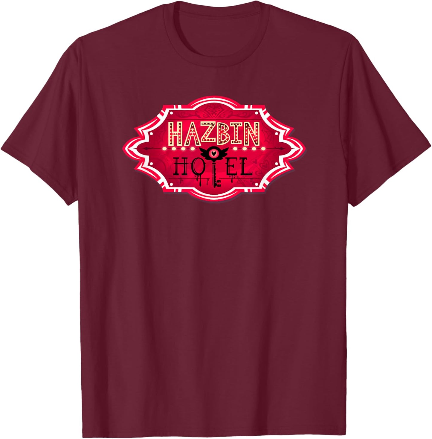 Hazbin Hotel - Title , black T-Shirt - T-Shirt | Maroon