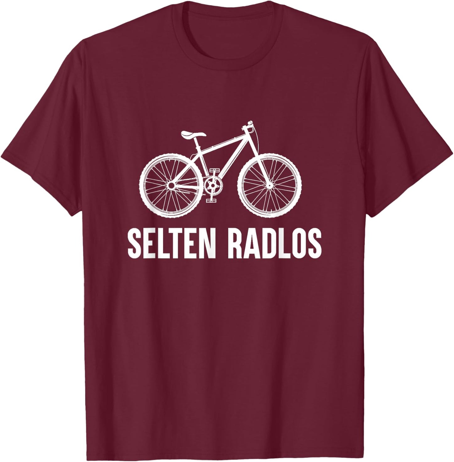 Rare Radlos Bicycle Cycling Road Bike E-Bike Mountain Bike , black T-Shirt - T-Shirt | Maroon